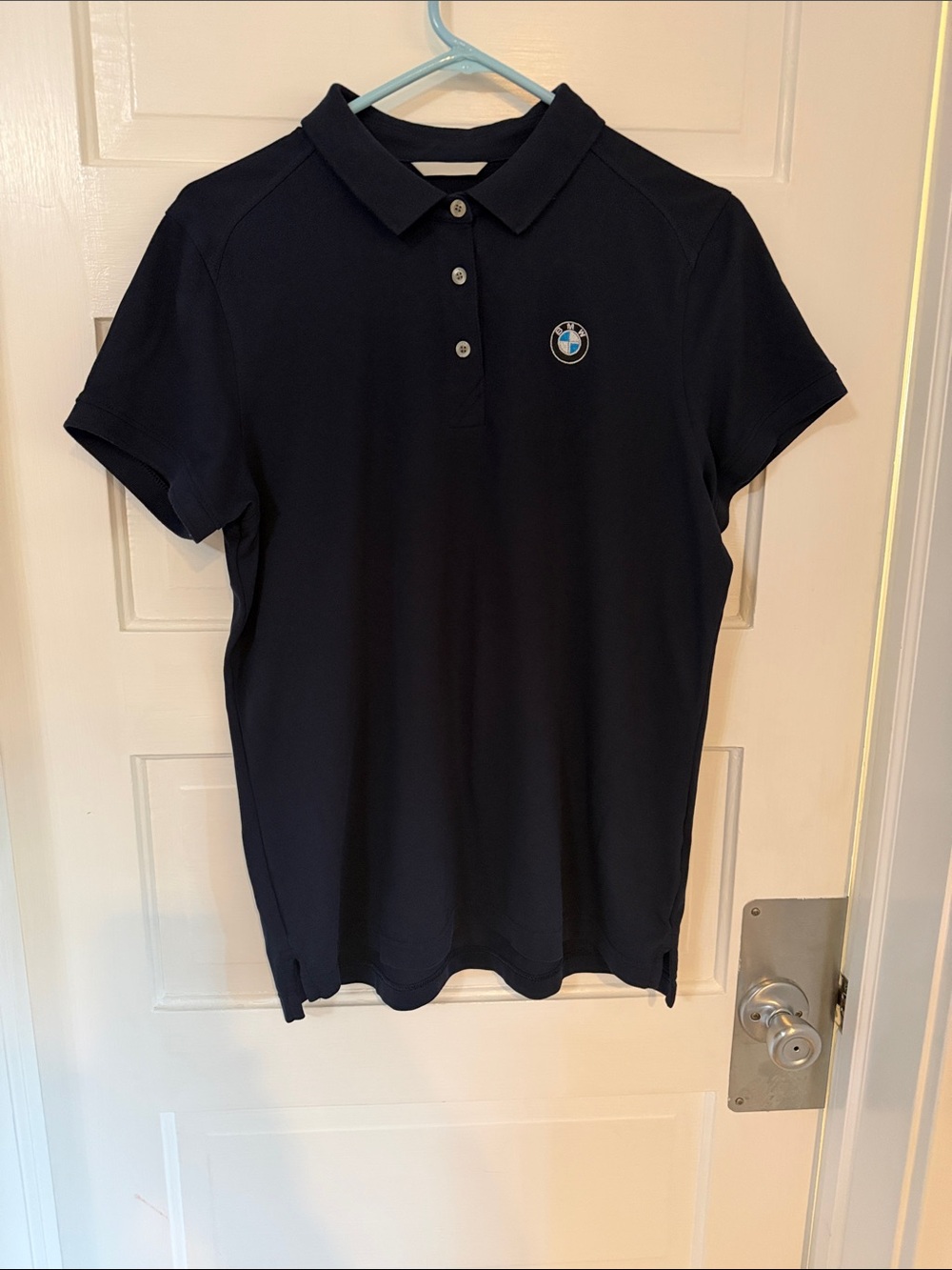 BMW Women’s Navy Polo with Embroidered Logo
